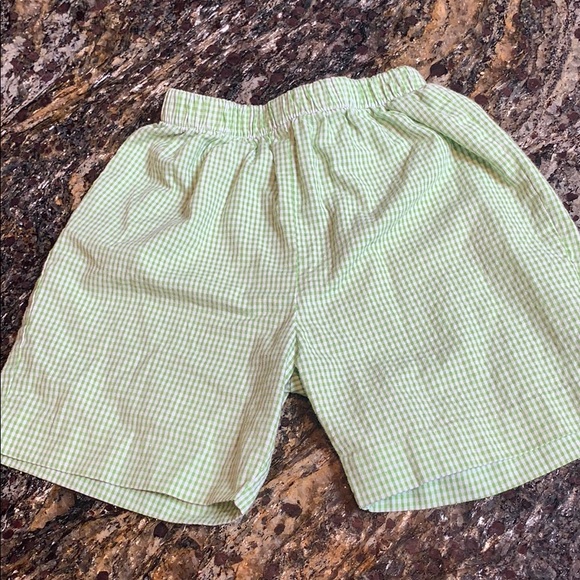 Green gingham shorts EUC - Picture 2 of 2